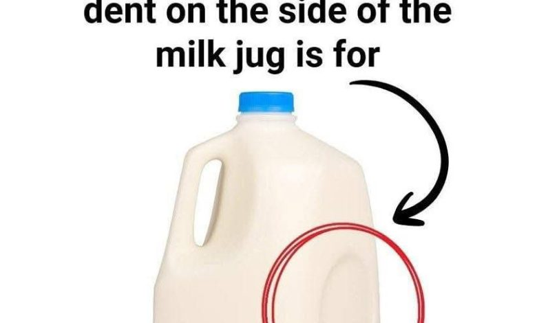Why Milk Jugs Have That Circular Dent